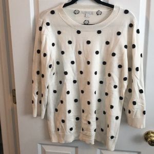Black and White Polka Dot Sweater